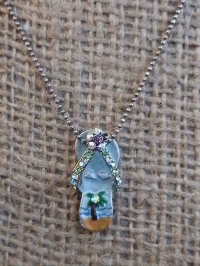 Hawaiian Flip Flop Pendant Necklace